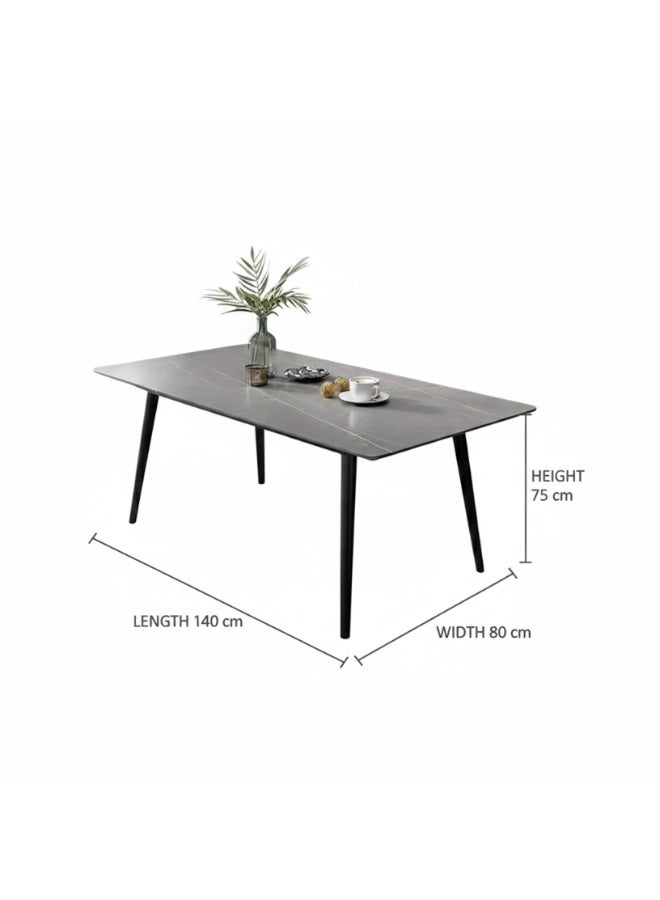 LHFHOMT 5-Pieces Dining Sets, 1 Piece Rectangular Table With with 4 Chairs Modern Design Furniture for Home, Dining Room, Cafeteria - Image 5